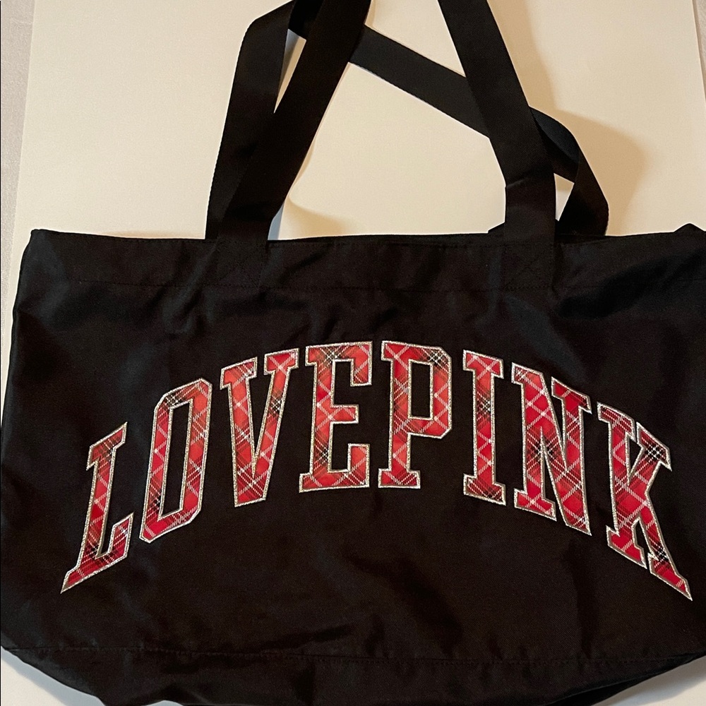 PINK Victoria's Secret Black and Red Tote